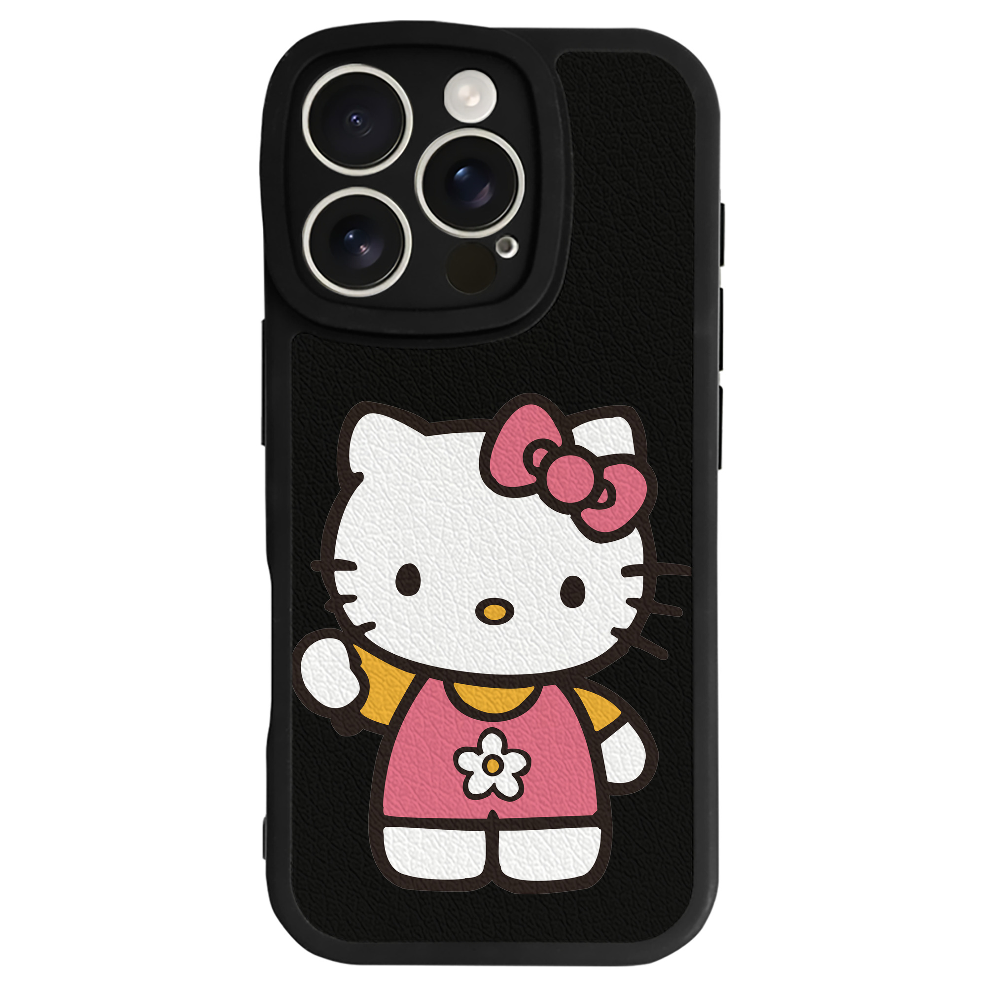 （画像用） Hello Kitty ハローキティ 【iPhone 16シリーズ対応】シリコンスマホケース（レザー調） 材質：シリコン